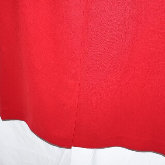 Unbranded Lined Polyester Skirt Kick Pleat Side Zip Hidden Cranberry - Picture 7 of 11